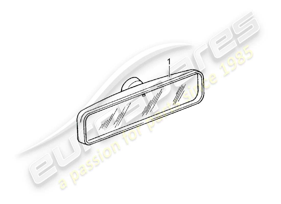porsche 2012 (accessories) rear view mirror inner part diagram