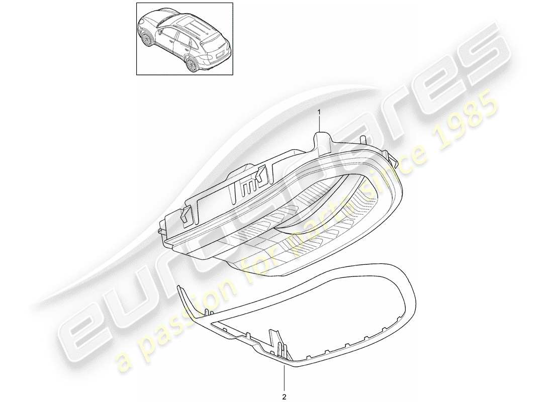 porsche 2012 (cayenne e2 92a) bracket part diagram