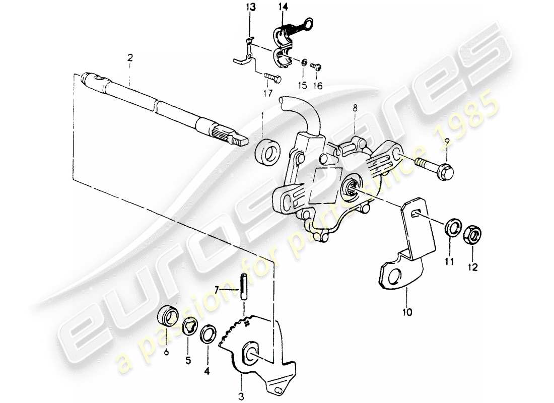 porsche 1990 (964) tiptronic - selector switch parts diagram