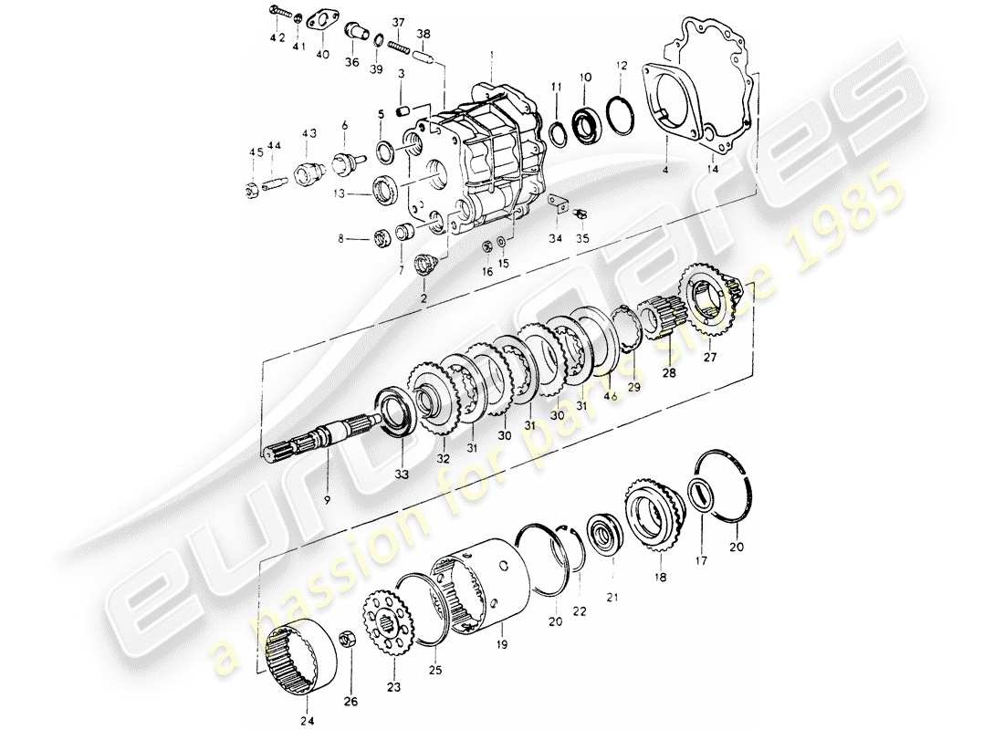 porsche 1994 (964) distributor housing part diagram
