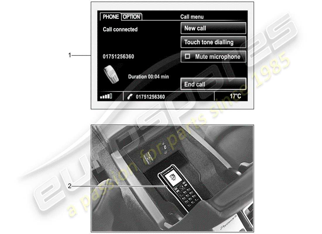 porsche 2018 (tequipment panamera) installation kit part diagram
