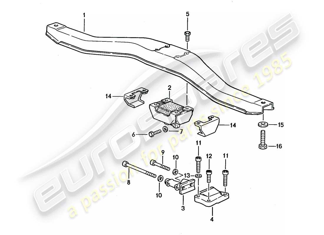 porsche 1989 (944) transmission suspension - for - automatic transmission - d >> - mj 1989 part diagram