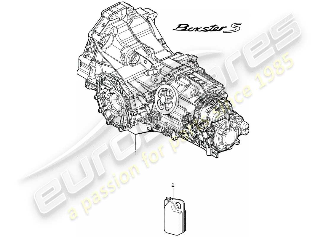 porsche 2008 (987 boxster) replacement transmission parts diagram