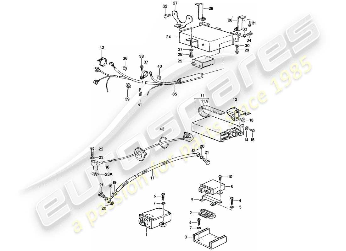 porsche 1985 (924) engine electrics 2 part diagram