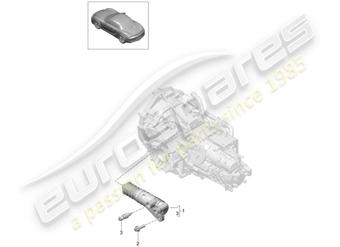 porsche 2013 (981 boxster) clutch release parts diagram