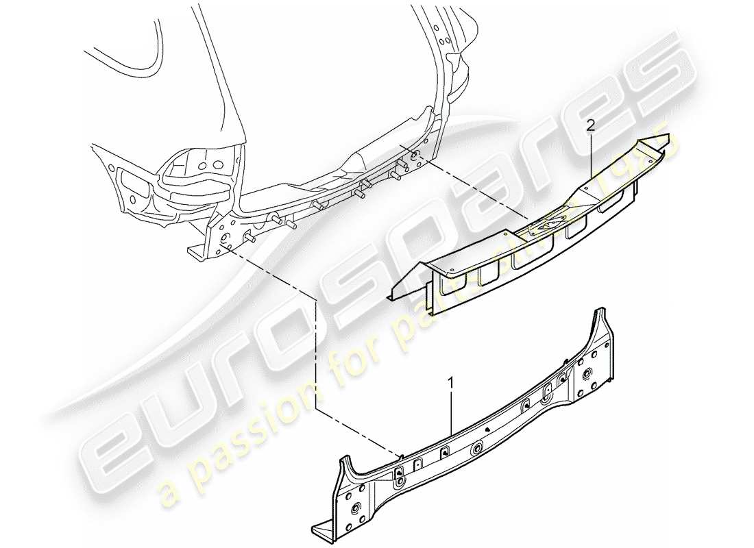 porsche 2016 (cayenne e2 92a) rear end part diagram