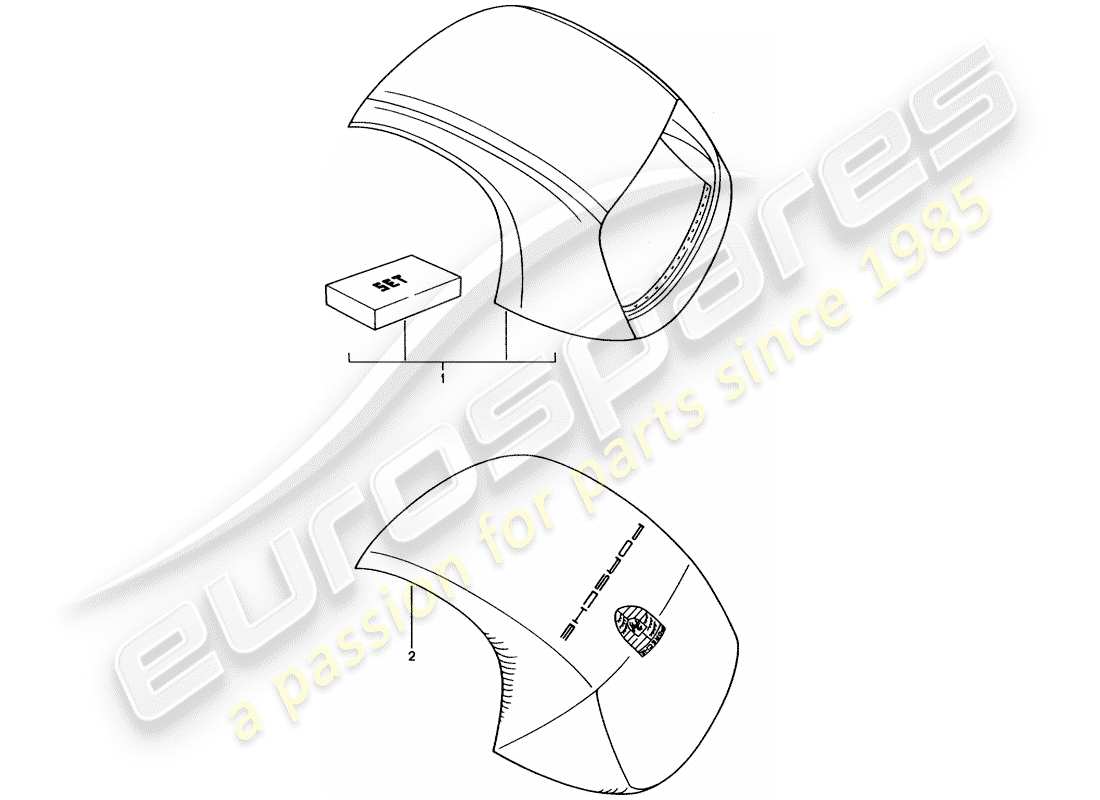 porsche 2012 (tequipment) hardtop parts diagram