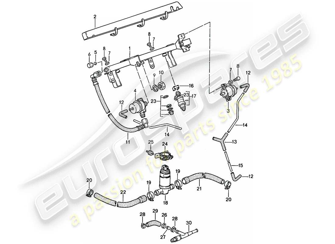 porsche 1986 (944) l-jetronic - 2 parts diagram