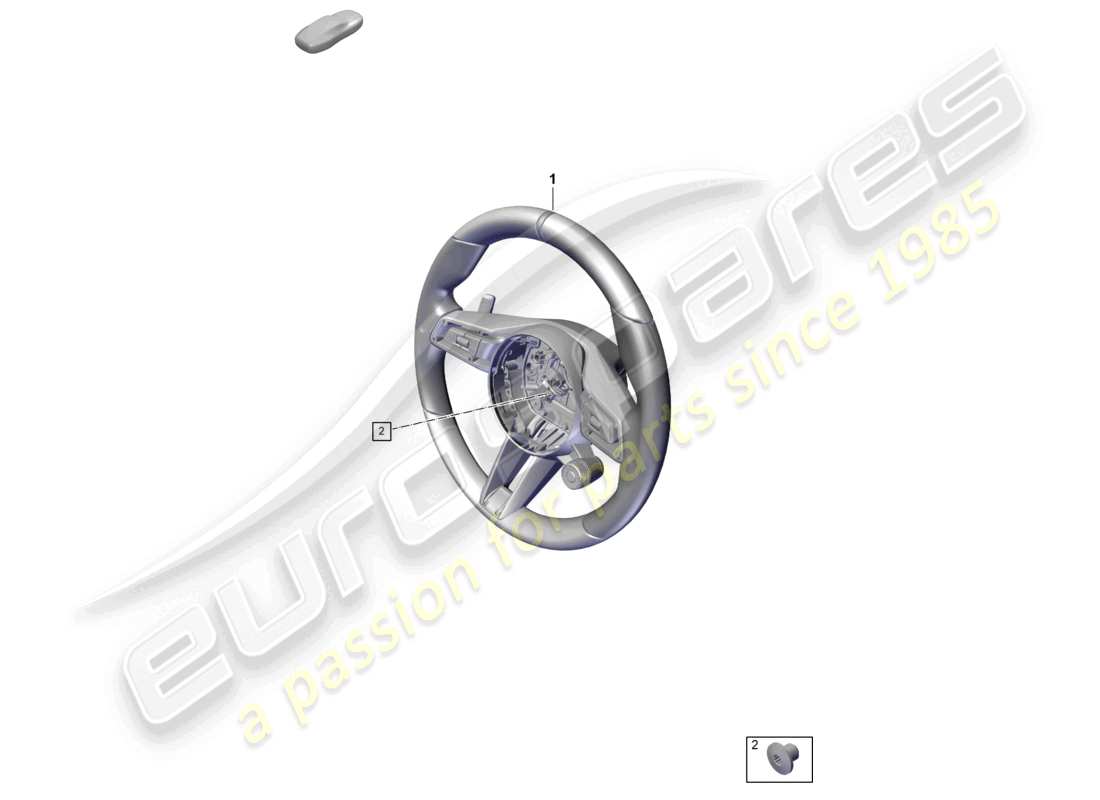 porsche 2020 (992-1) steering wheel - pdk - race-tex parts diagram