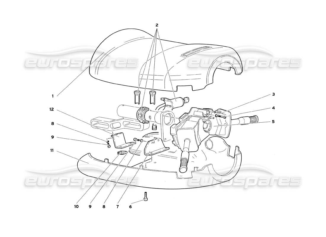 lamborghini diablo sv (1999) steering parts diagram