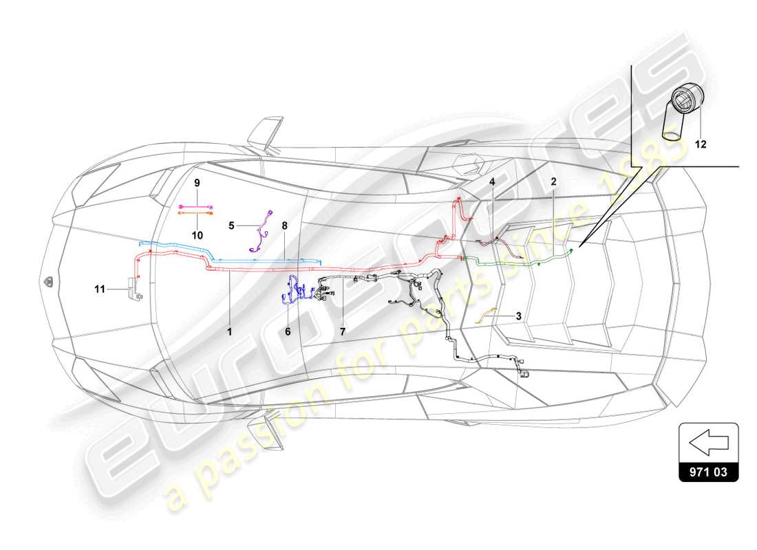 lamborghini lp720-4 roadster 50 (2014) electrical system parts diagram