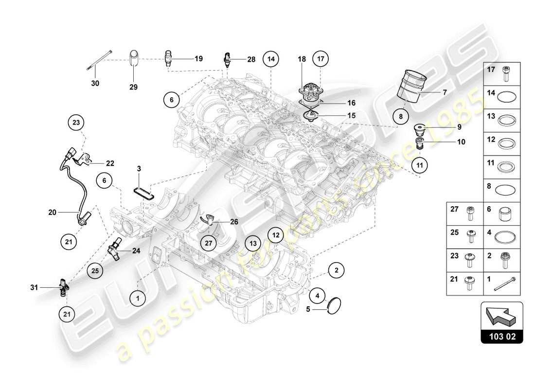 lamborghini lp740-4 s roadster (2020) oil sump part diagram