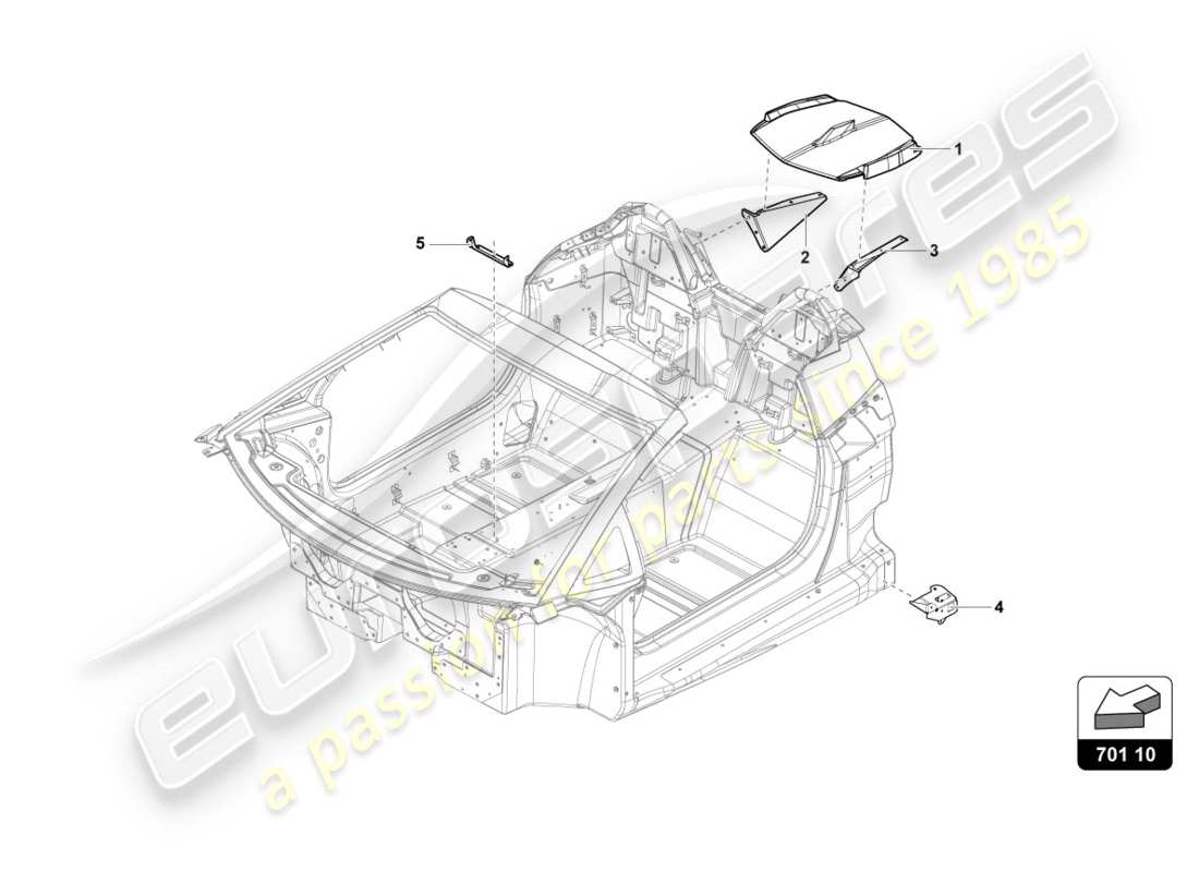 lamborghini centenario roadster (2017) frame parts diagram