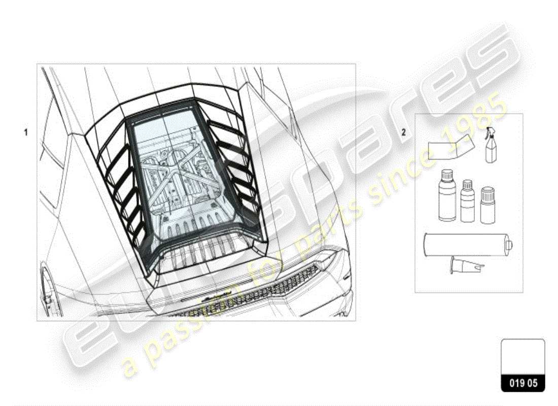 lamborghini accessories (lp600-4 zhong coupe) 1 set attachment parts for bonnet part diagram