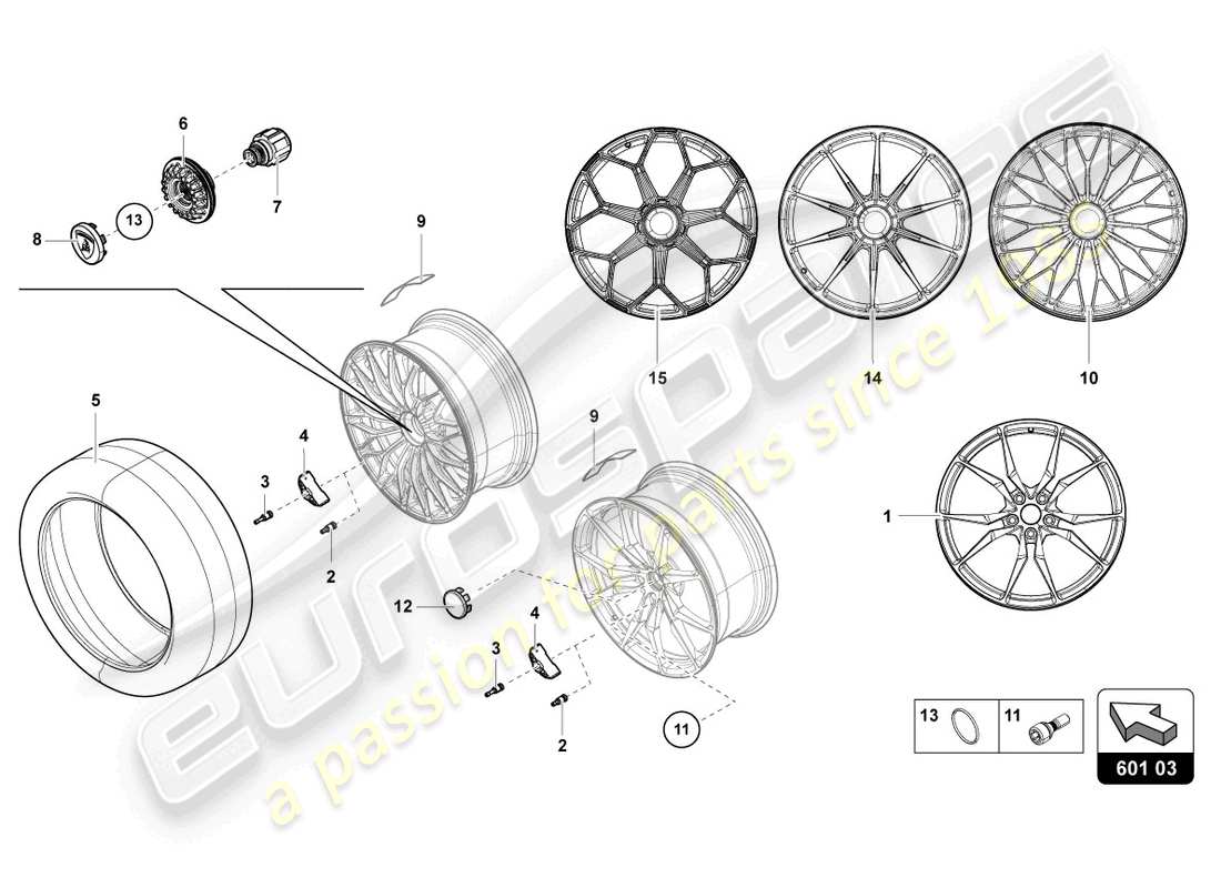 lamborghini lp740-4 s roadster (2020) wheels/tyres front part diagram