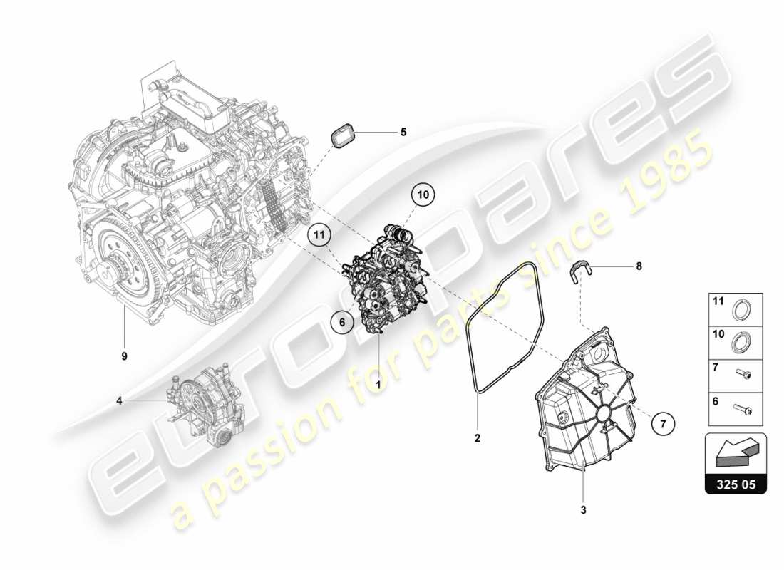 lamborghini performante coupe (2019) mechatronic with software parts diagram