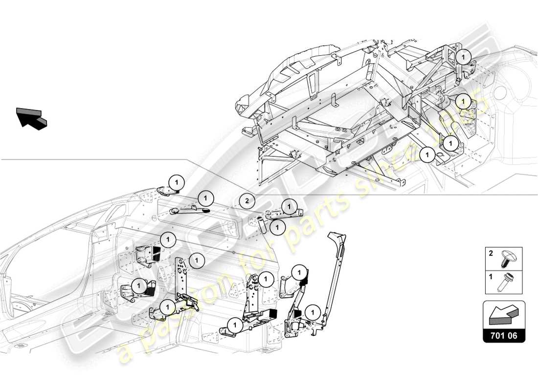 lamborghini 2021 (lp740-4 s coupe) fasteners part diagram