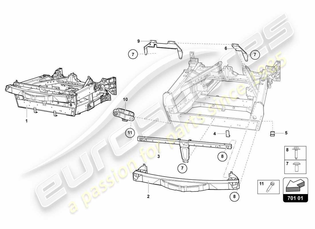 lamborghini 2012 (lp700-4 coupe)) trim frame front part part diagram