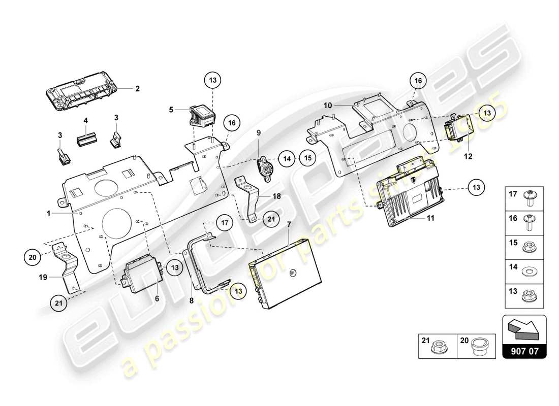 lamborghini lp720-4 roadster 50 (2015) electrics parts diagram