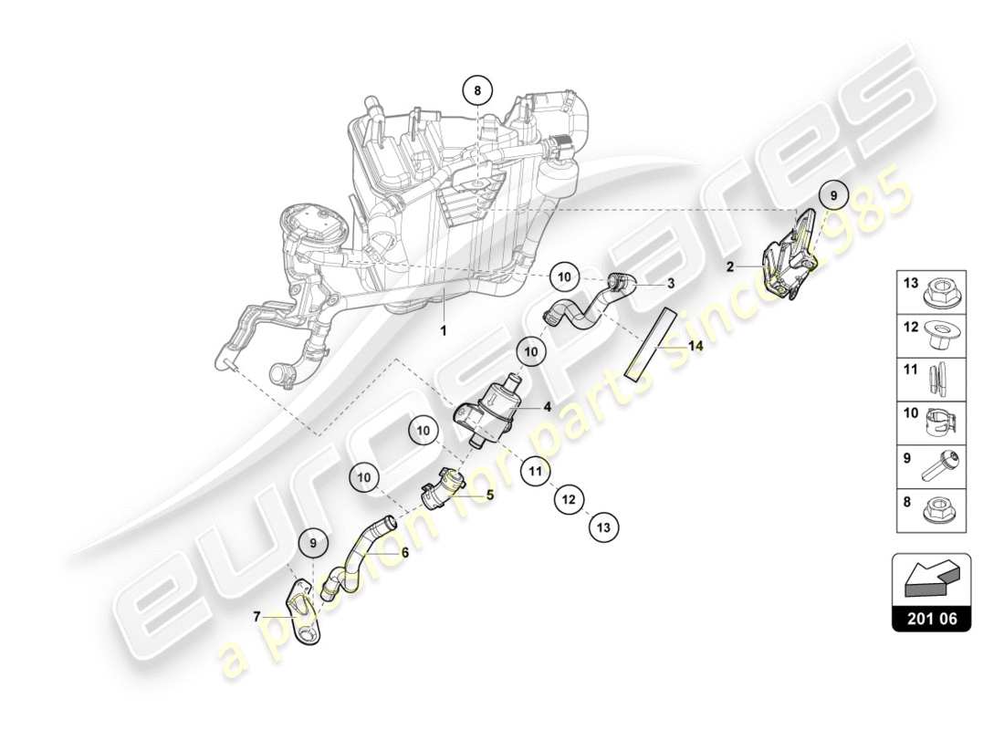 lamborghini lp580-2 spyder (2018) activated charcoal container part diagram