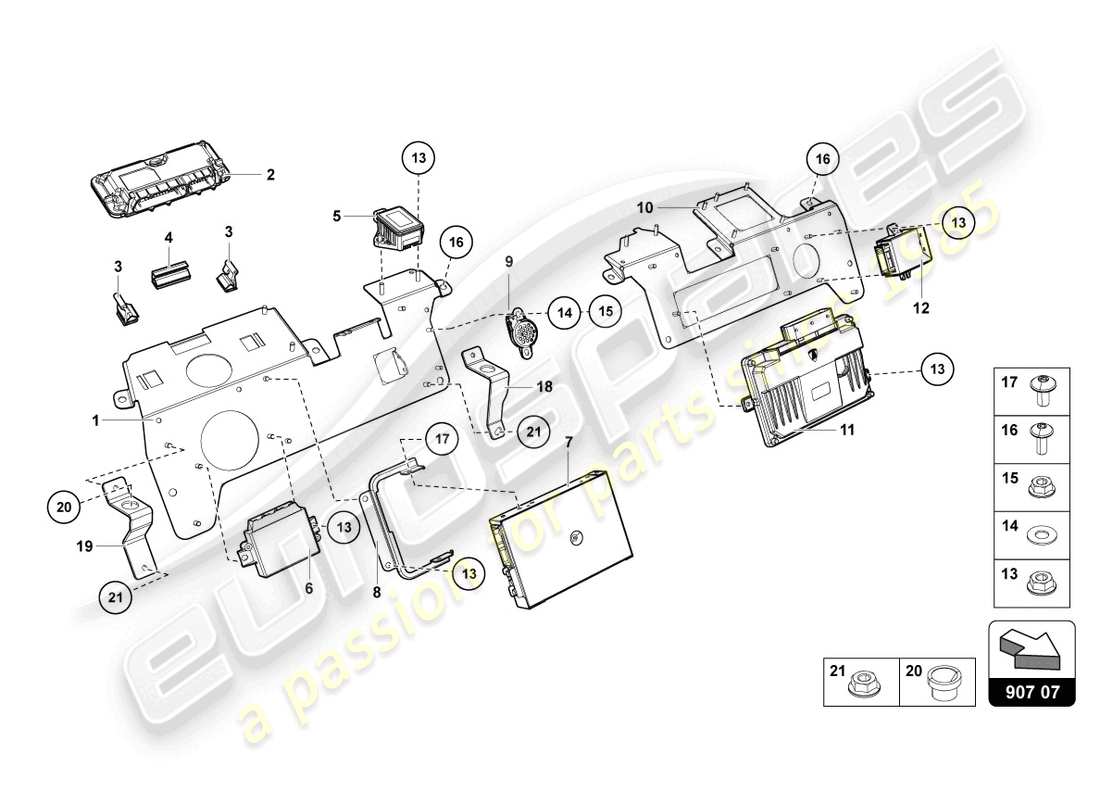 lamborghini 2016 (lp750-4 sv roadster) electrics part diagram
