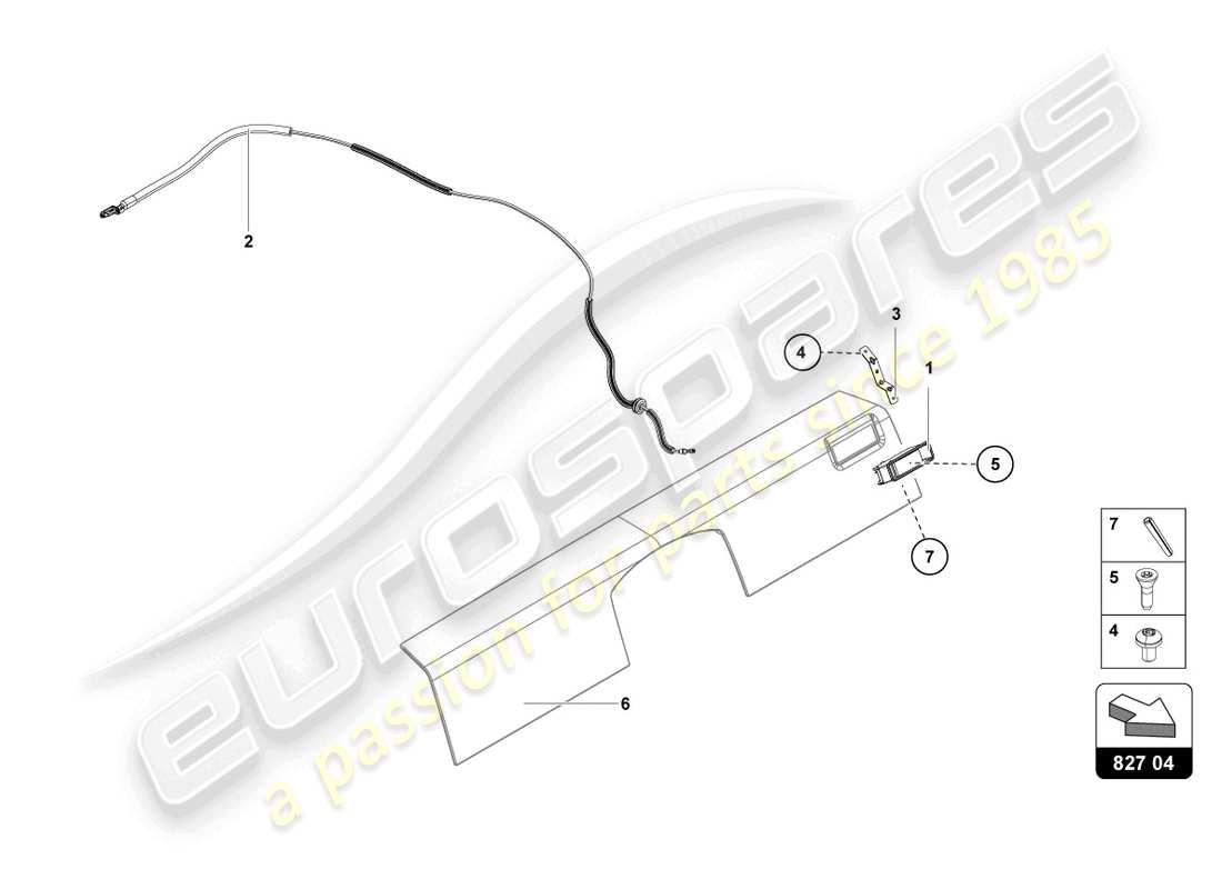 lamborghini lp700-4 coupe (2017) release lever parts diagram
