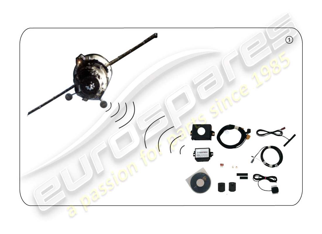 lamborghini huracan lp580-2 coupe (accessories) installation kit for mobile navigation system - gps - part diagram