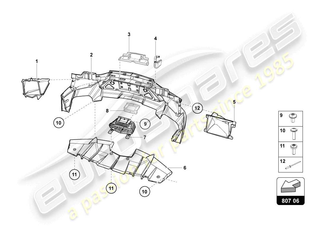 lamborghini 2014 (lp720-4 coupe 50) bumper part diagram