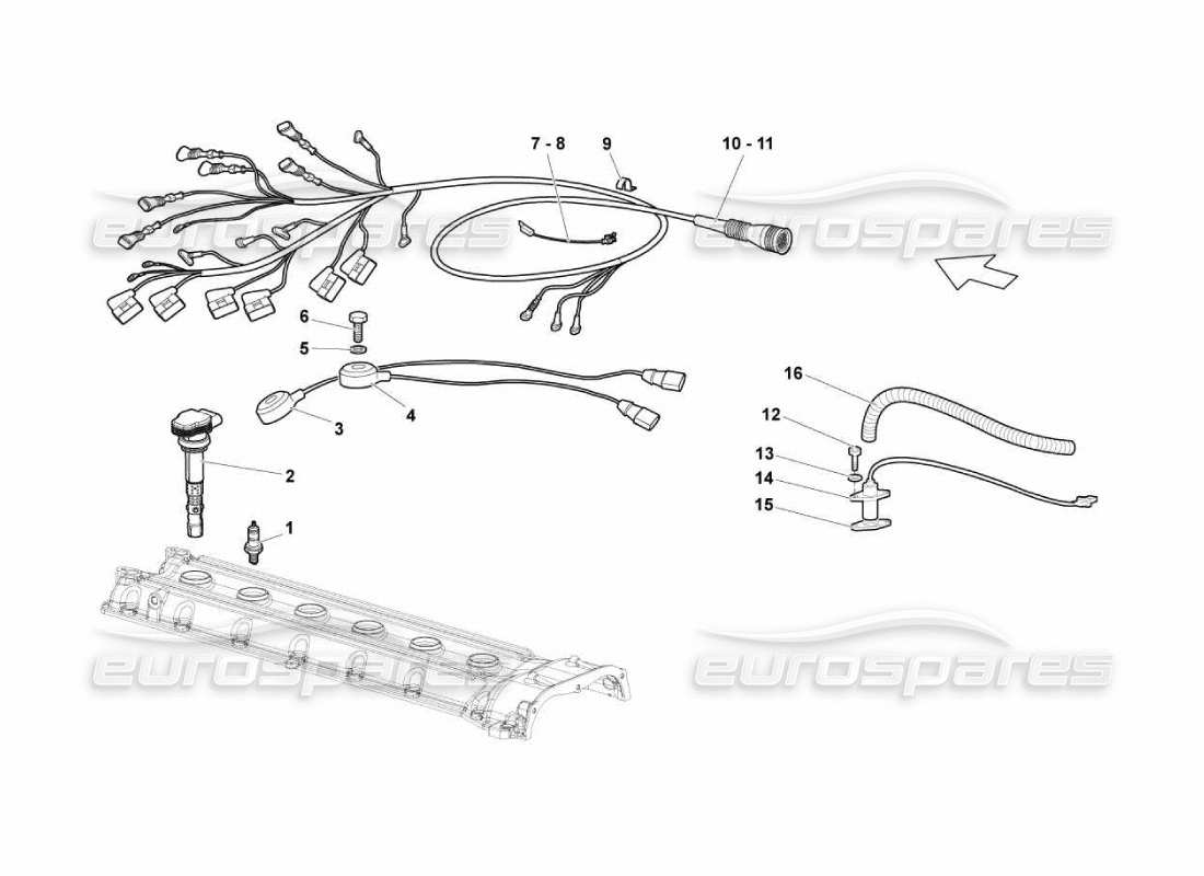 lamborghini murcielago lp670 system ignition parts diagram