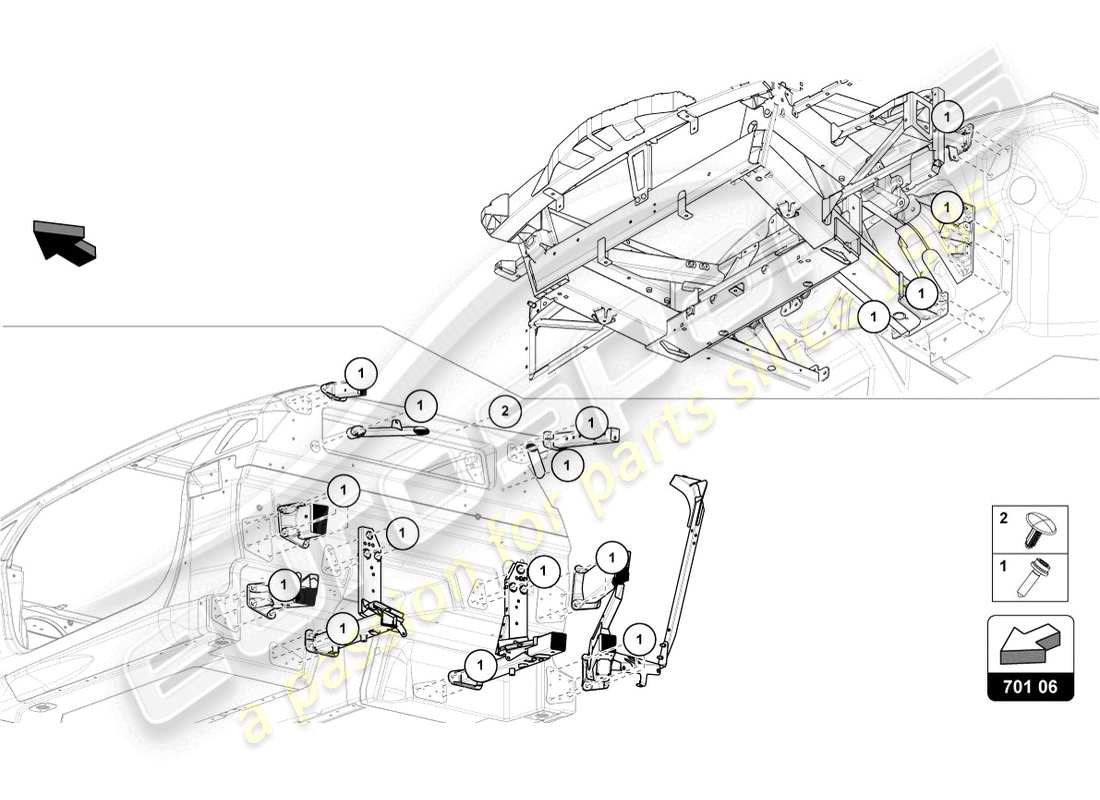 lamborghini lp740-4 s coupe (2020) fasteners part diagram