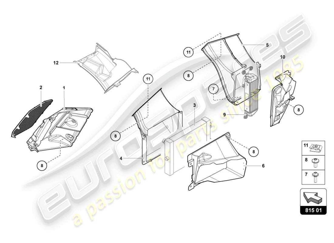 lamborghini 2017 (lp700-4 roadster) air duct cardboard part diagram