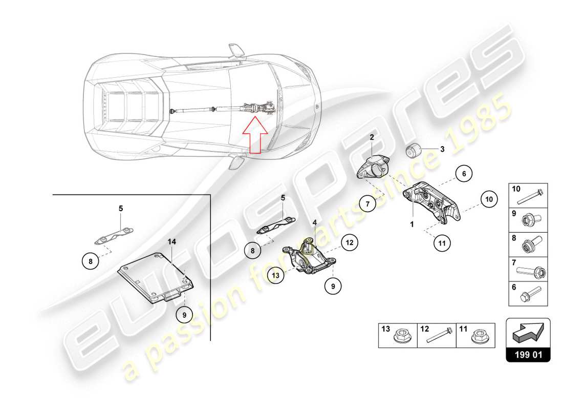 lamborghini lp610-4 coupe (2018) bearing piece part diagram