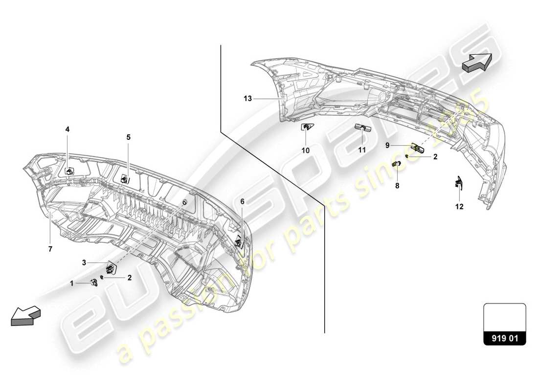 lamborghini lp610-4 coupe (2018) sensors part diagram