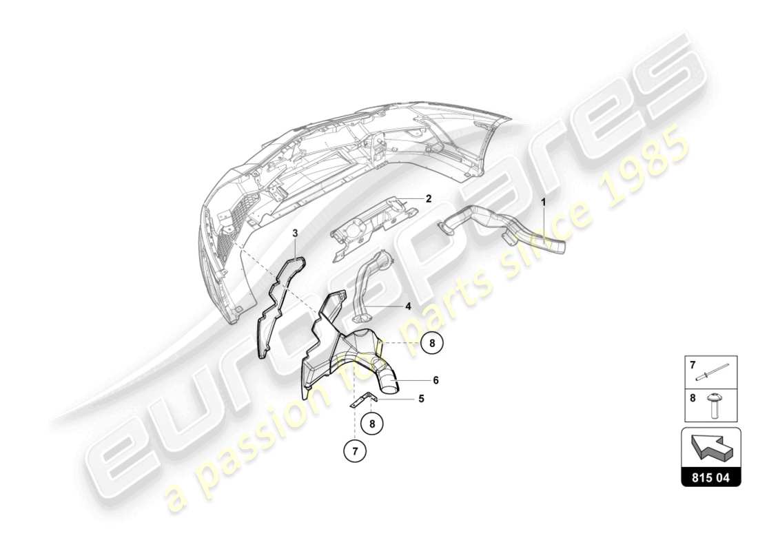 lamborghini 2014 (lp720-4 roadster 50) air guide part diagram