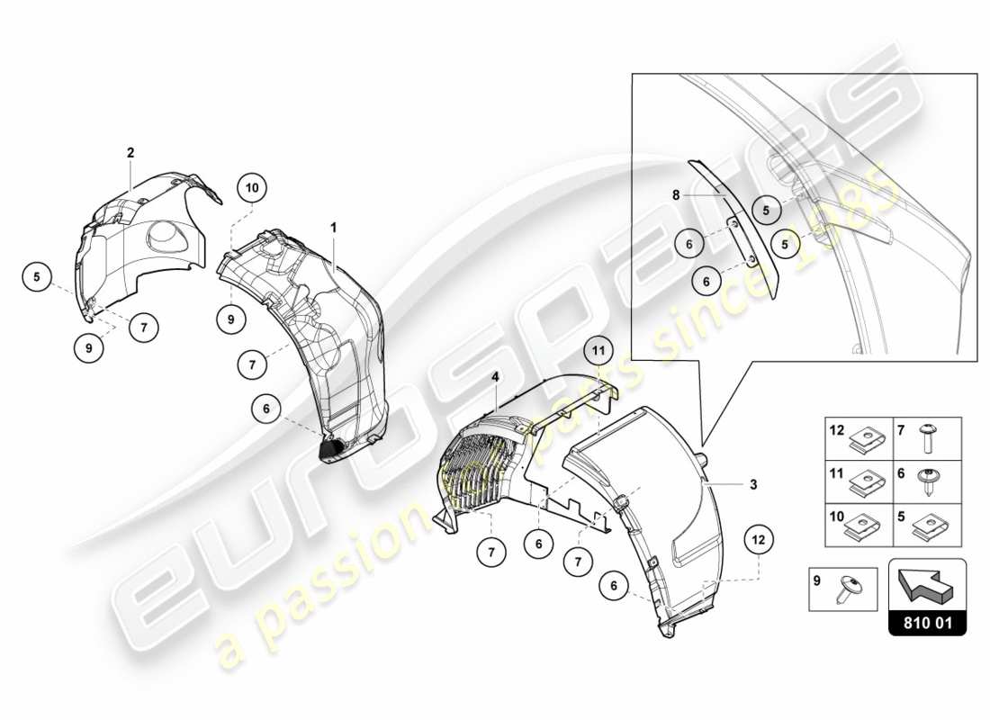 lamborghini 2012 (lp700-4 coupe)) wheel housing part diagram