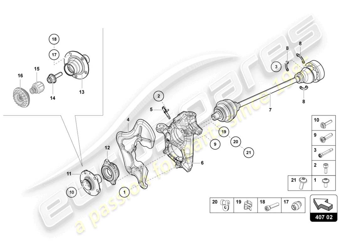 lamborghini 2017 (lp750-4 sv coupe) drive shaft front part diagram