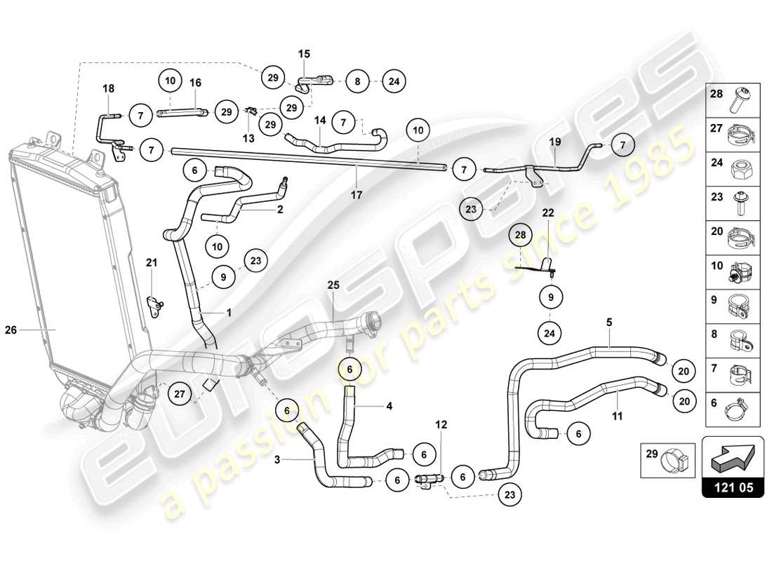 lamborghini lp720-4 coupe 50 (2014) cooling system parts diagram