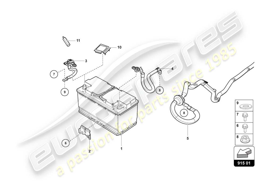 lamborghini lp610-4 avio (2017) battery part diagram