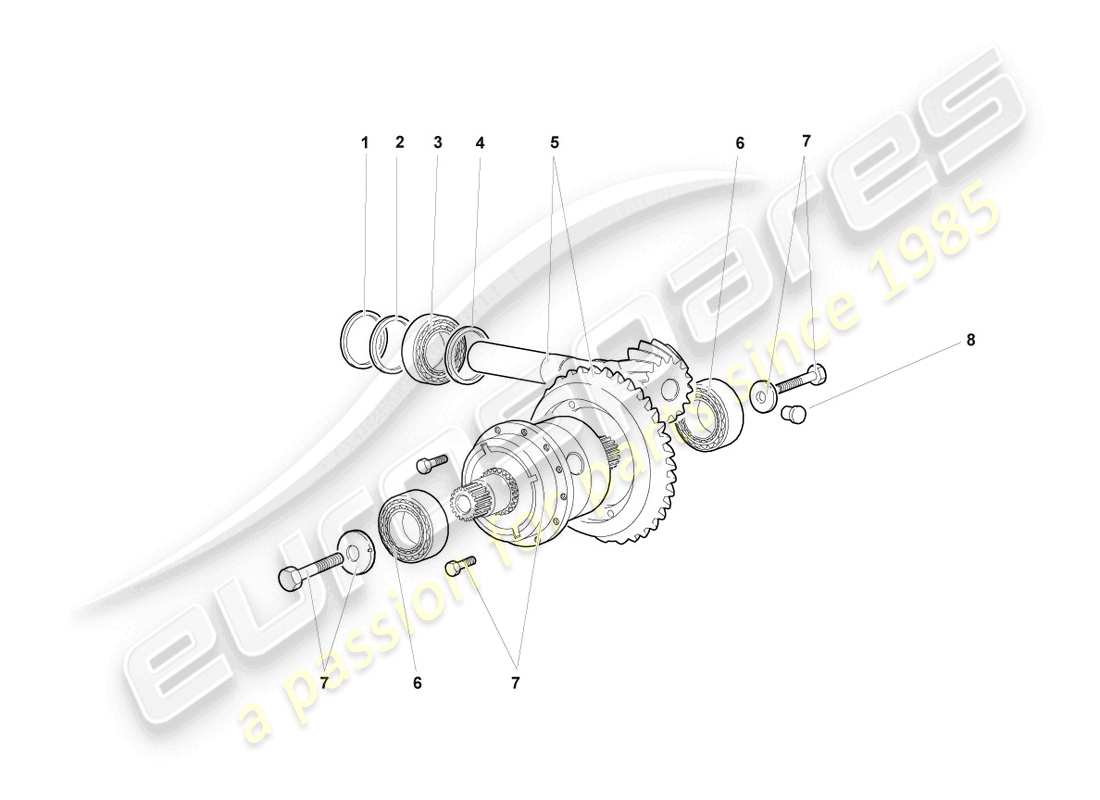 lamborghini murcielago coupe (2005) differential rear part diagram