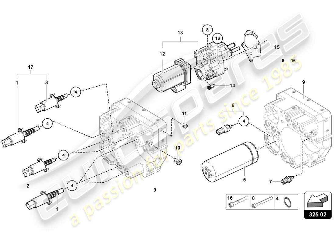 lamborghini 2014 (lp720-4 coupe 50) hydraulics control unit part diagram