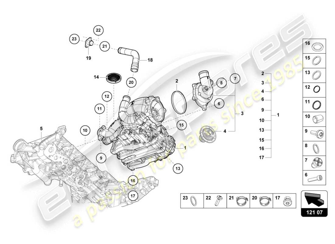 lamborghini lp610-4 coupe (2015) oil pump parts diagram