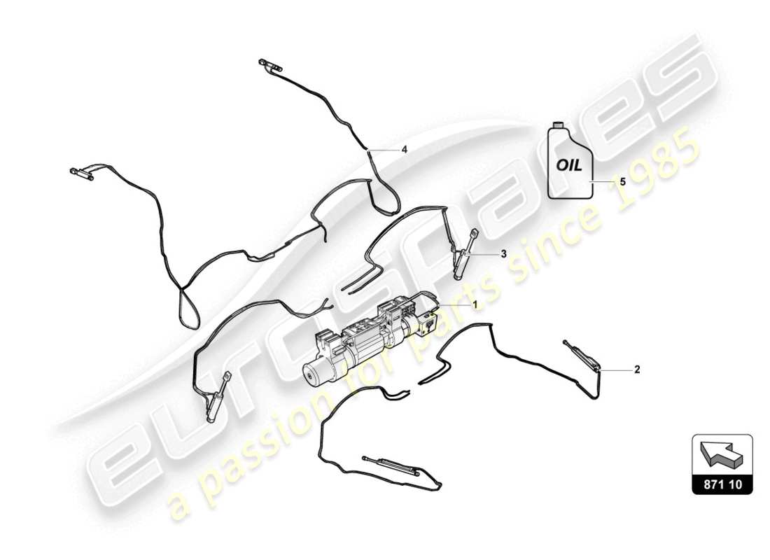 lamborghini 2020 (evo spyder 2wd) roof part diagram