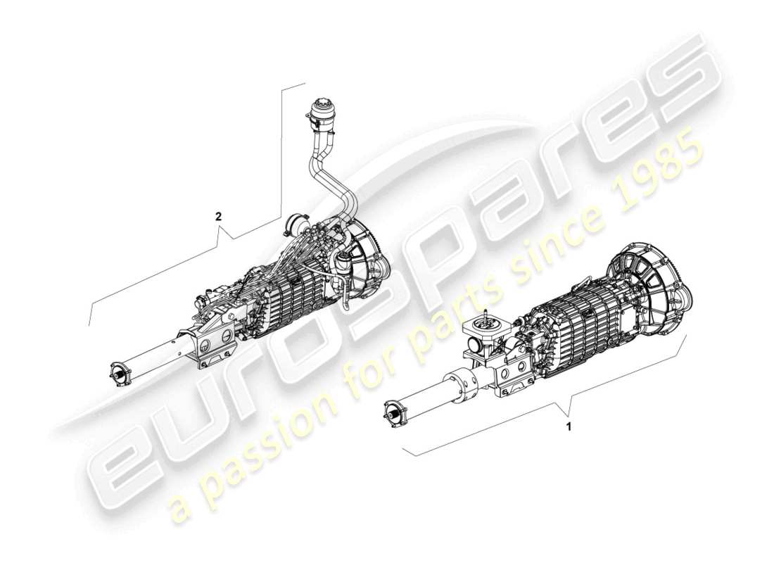 lamborghini murcielago roadster (2005) gearbox, complete parts diagram