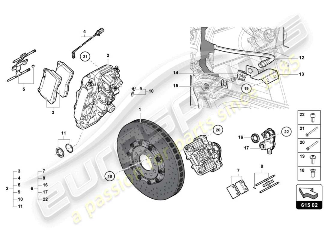 lamborghini lp740-4 s coupe (2021) brake disc rear part diagram