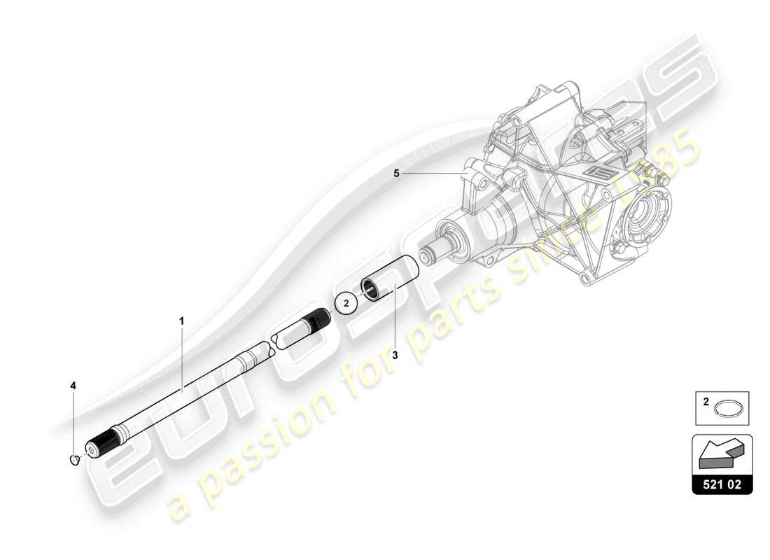 lamborghini 2020 (lp740-4 s roadster) input shaft part diagram