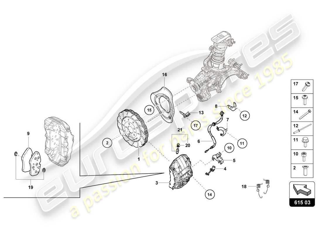 lamborghini lp580-2 spyder (2018) brake disc (vented) front part diagram