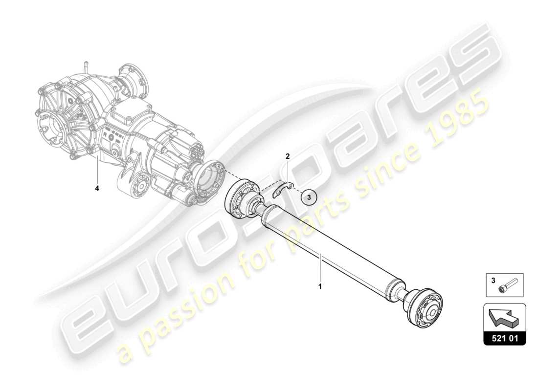lamborghini 2020 (lp770-4 svj roadster) cardan shaft part diagram