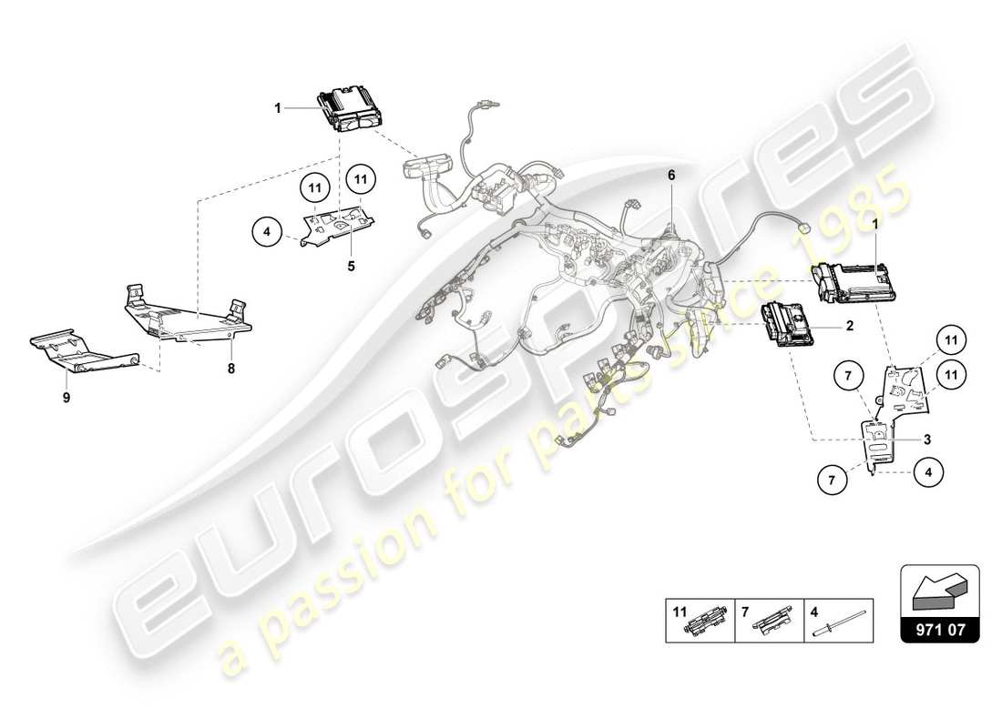 lamborghini lp580-2 spyder (2018) engine control unit part diagram