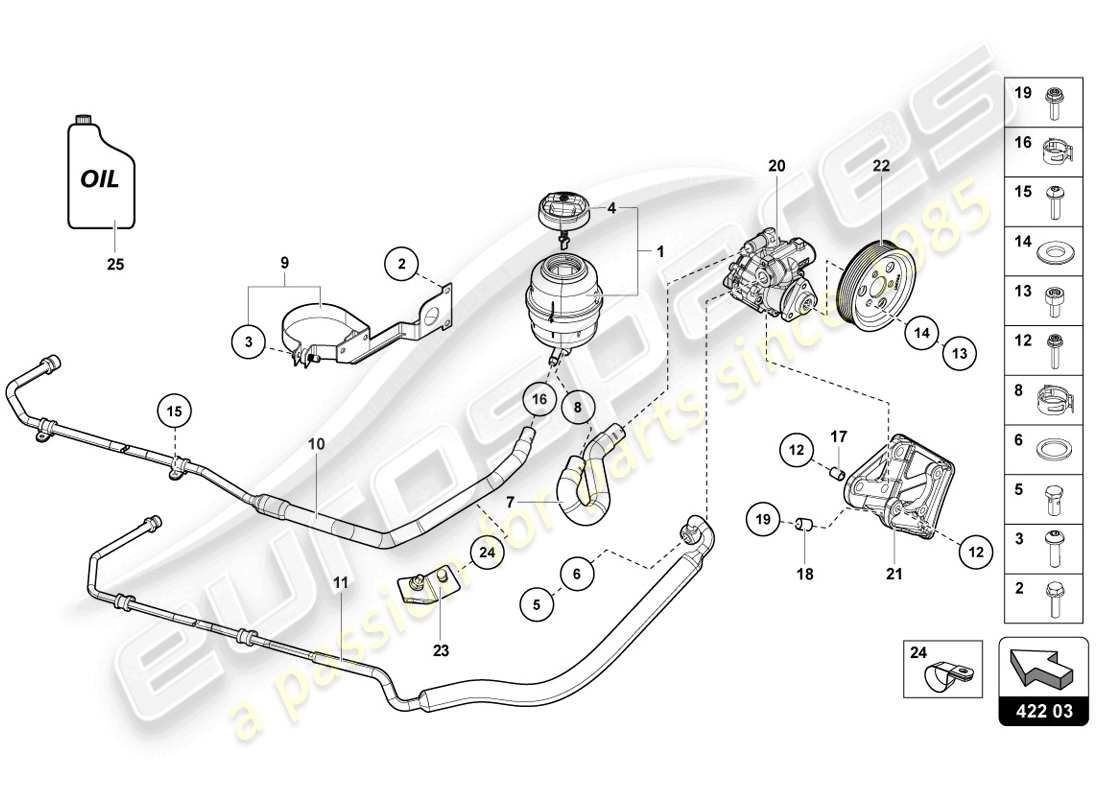 lamborghini 2014 (lp720-4 coupe 50) electric power steering pump part diagram