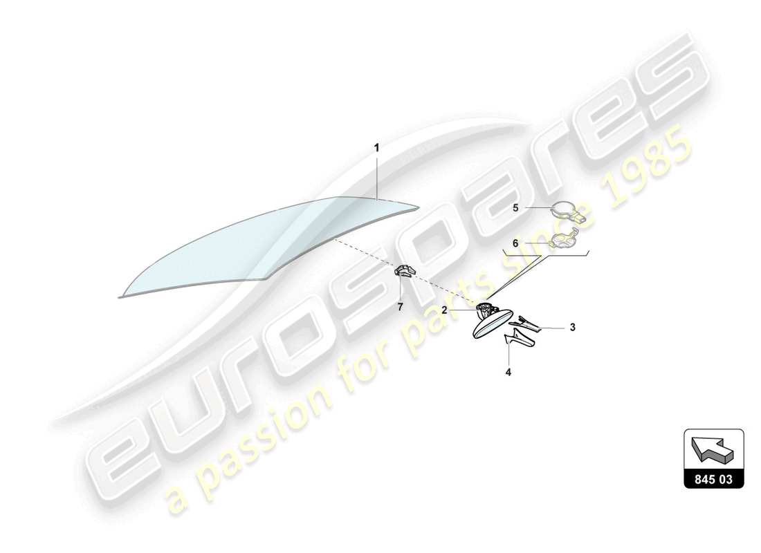 lamborghini lp720-4 roadster 50 (2015) interior mirror parts diagram